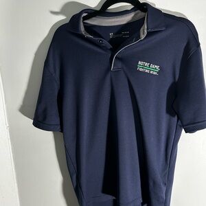 Under Armour Navy Polo Shirt - Notre Dame Fighting Irish
